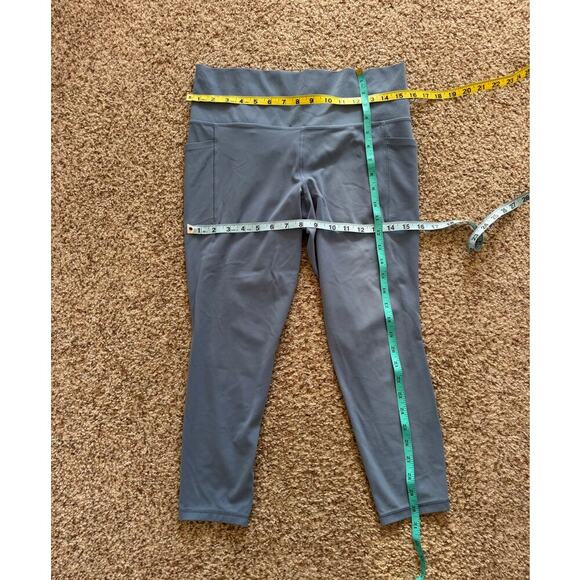 Athleta Salutation Stash Pocket II 7/8 Tight, size Large, Light Blue/Green - Picture 4 of 9